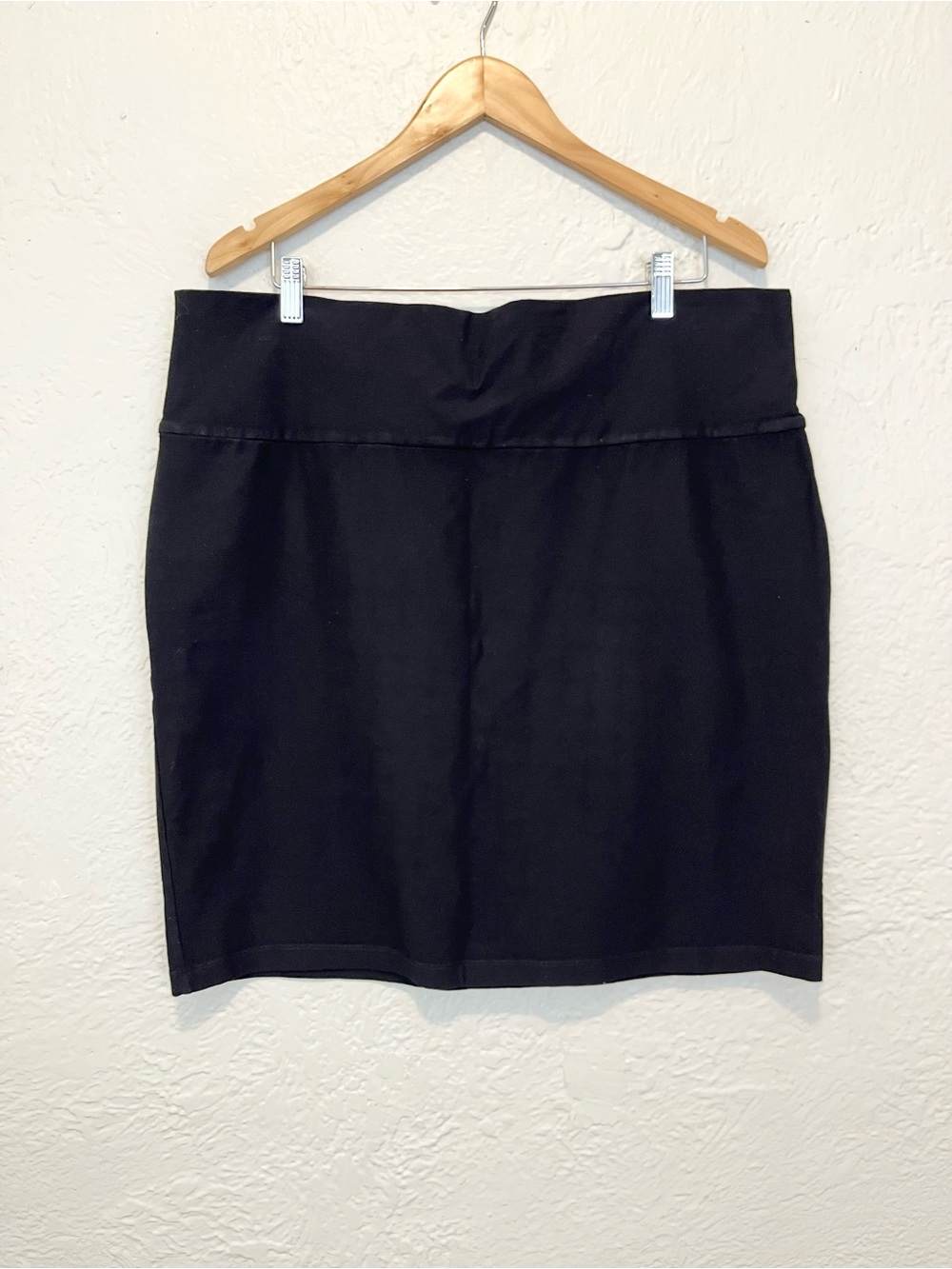 Eileen Fisher Skirt Black Pencil Mini Washable Crepe 1X